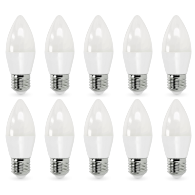 10x Żarówka E27 LED świeczka SW 8,5W Barwa Neutralna 4000K 806lm ZESTAW