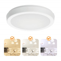 Lampa Sufitowa LED 18W z Czujnikiem Ruchu CCT IP65 Oprawa Biała + pilot