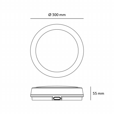 Lampa Sufitowa LED 18W z Czujnikiem Ruchu CCT IP65 Oprawa Biała + pilot