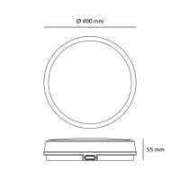 Lampa Sufitowa LED 36W z Czujnikiem Ruchu CCT IP65 Oprawa Biała + pilot