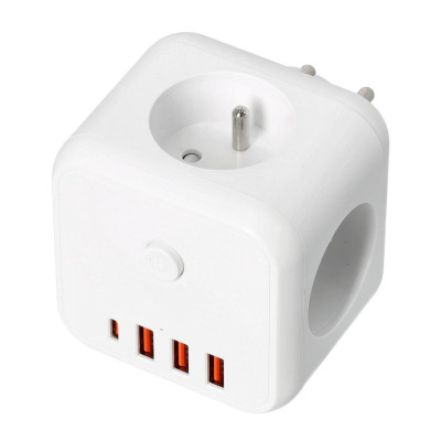 KOBI LINEA PRO CUBE WHITE 3GN+3USB/1USB-C/ZU+W