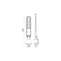 Lampa Drogowa LED Uliczna 50W z Czujnikiem Zmierzchu Barwa Neutralna IP65