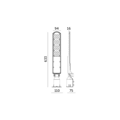 Lampa Drogowa LED Uliczna 100W z Czujnikiem Zmierzchu Barwa Neutralna IP66