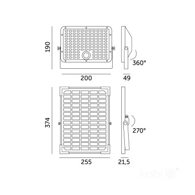 Ledowy Naświetlacz Solarny 30W z Czujnikiem Ruchu 2 Barwy PREMIUM + pilot