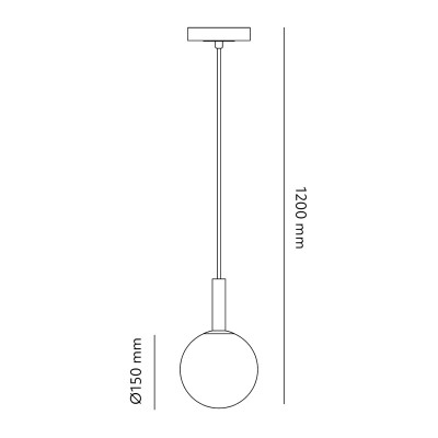 Pojedyncza LAMPA WISZĄCA 1xG9 Nowoczesna Okrągły Szklany Klosz Kula