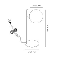 LAMPA STOŁOWA w ZŁOTYM kolorze 1xG9 Elegancki design Nocna Klosz Szklana KULA