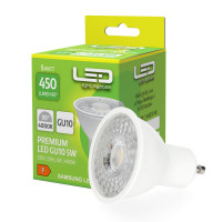 50x Żarówka LED GU10 5W dioda SAMSUNG 4000K Barwa Neutralna LLS PREMIUM