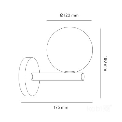 KINKIET ŚCIENNY Złoty Lampa 1xG9 ze szklanym kloszem Elegancki Design