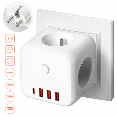 KOBI LINEA PRO CUBE WHITE 3GN+3USB/1USB-C/ZU+W