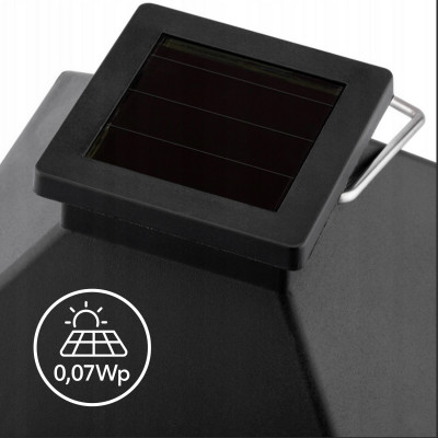 Lampa ogrodowa Solar LED LANTERN 2700K czarna LLS