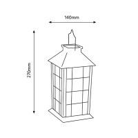 Lampa ogrodowa Solar LED LANTERN 2700K czarna LLS