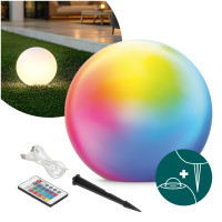 Lampa ogrodowa SOLAR LED GARDEN BALL 30 cm 3000K + RGB Kobi Design