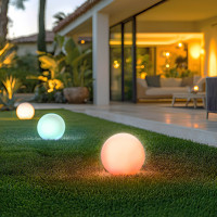 Lampa ogrodowa SOLAR LED GARDEN BALL 30 cm 3000K + RGB Kobi Design