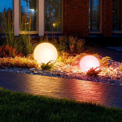 Zestaw Solar LED GARDEN BALL 30cm i 40cm RGB