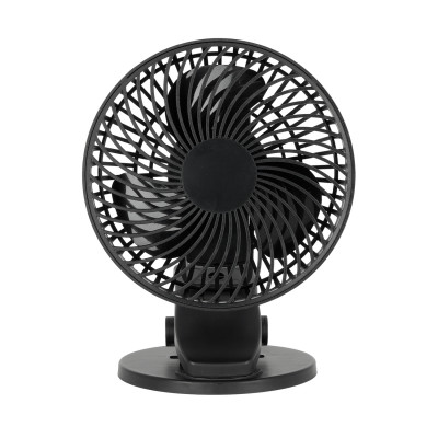 Wentylator Biurkowy Czarny z Klipem USB Cichy Bezprzewodowy 6W