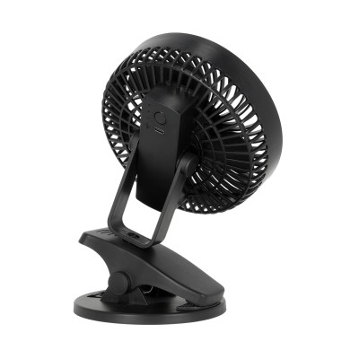 Wentylator Biurkowy Czarny z Klipem USB Cichy Bezprzewodowy 6W