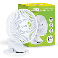 Wentylator biurkowy Cichy Wiatrak Bezprzewodowy Stojący + Klips 2000mAh USB biały