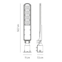 Lampa uliczna LED 50W 4000K z czujnikiem zmierzchu IP65 na słup