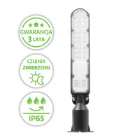 Lampa uliczna LED 100W 4000K z czujnikiem zmierzchu IP65 na słup