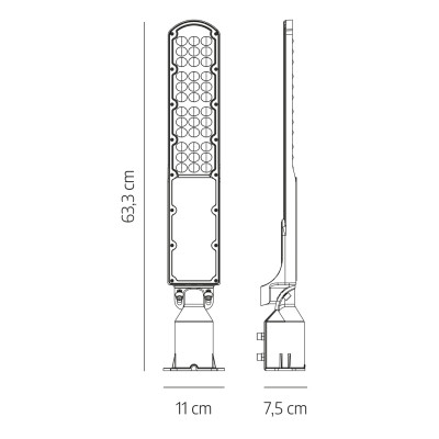 Lampa uliczna LED 100W 4000K z czujnikiem zmierzchu IP65 na słup