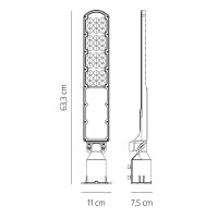 Lampa uliczna LED 100W 4000K z czujnikiem zmierzchu IP65 na słup