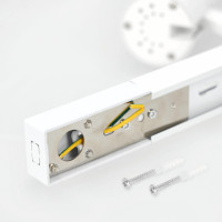 Lampa Szynowa LED 1m + 4x Reflektor GU10 Biały Szynoprzewód 1-fazowy Sufitowy Regulowany Nowoczesne Oświetlenie do Salonu Kuchni