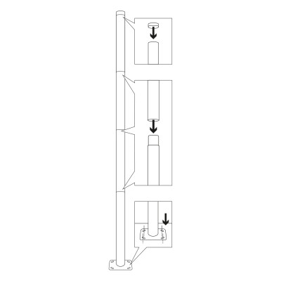 Słup BASE SG 3m Fi 60mm Kobi