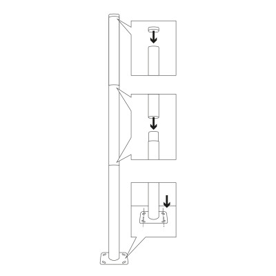 Słup BASE SG 4m Fi 60mm Kobi