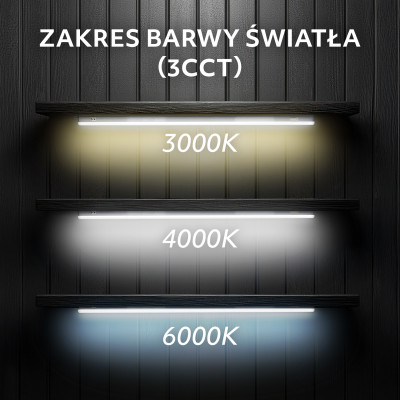 Oprawa meblowa LED Oprawa Kuchenna Lampka LED Podszafkowa - 90cm 12W