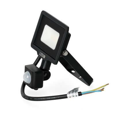 Naświetlacz z czujnikiem ruchu LED MHC 10W 6500K IP65 czarny LED2B