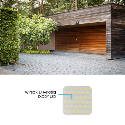 Naświetlacz z czujnikiem ruchu LED MHC 10W 6500K IP65 czarny LED2B