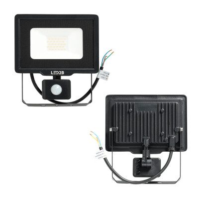 Naświetlacz z czujnikiem ruchu LED MHC 20W 6500K IP65 czarny