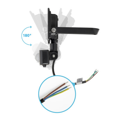 Naświetlacz z czujnikiem ruchu LED MHC 20W 6500K IP65 czarny