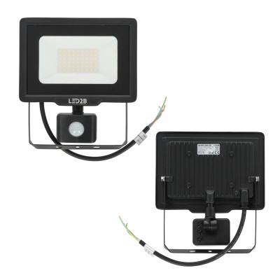Naświetlacz z czujnikiem ruchu LED MHC 50W 4000K IP65 czarny