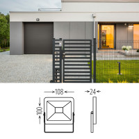 Naświetlacz LED 10W IP65 4000K Halogen Czarny Zewnętrzny Ogrodowy