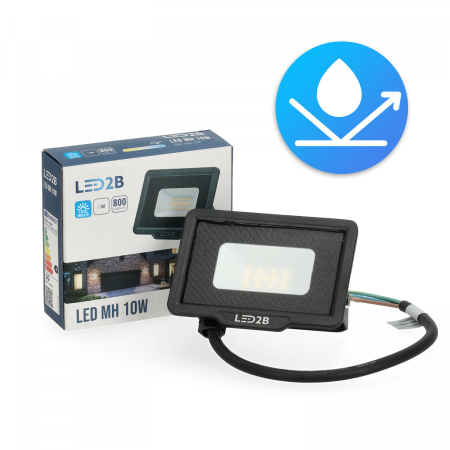 Naświetlacz LED 10W IP65 4000K Halogen Czarny Zewnętrzny Ogrodowy