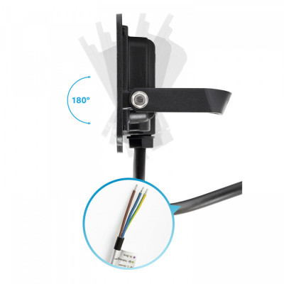 Naświetlacz LED 10W IP65 4000K Halogen Czarny Zewnętrzny Ogrodowy