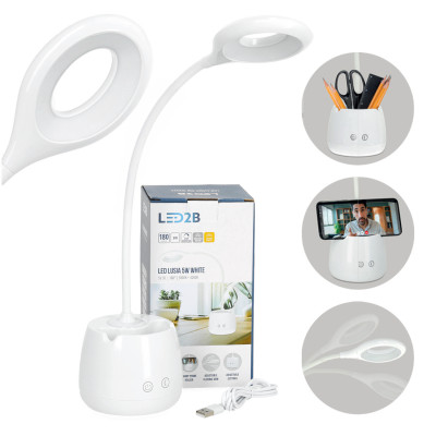 Lampka biurkowa LED LUSIA 5W biała