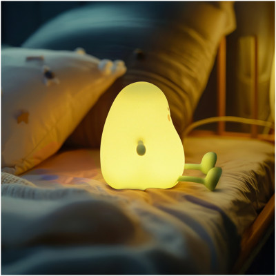 Lampka nocna dziecięca Mango 1W – silikonowa, miękka, LED 3000K, ładowanie USB, praktyczna podstawka na telefon
