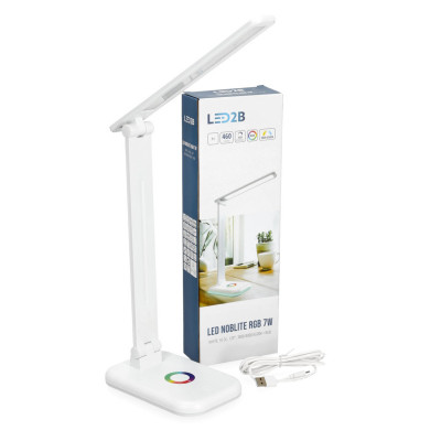 Lampka biurkowa LED NOBLITE RGB 7W 3CCT biała