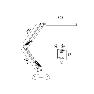 Lampka biurkowa LED TENUIX 14W 3CCT biała