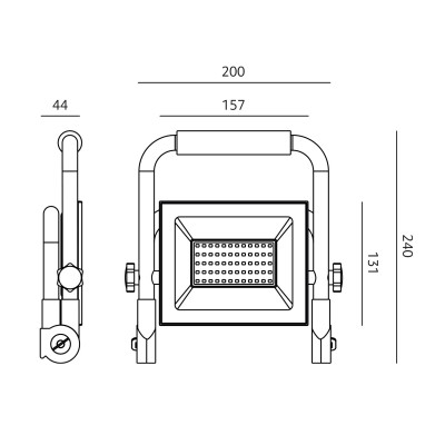 Naświetlacz LED TIGRA PORTABLE 50W 4000K IP54