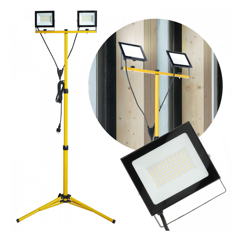 Naświetlacz LED TIGRA TRIPOD 2x50W 4000K IP54  LLS