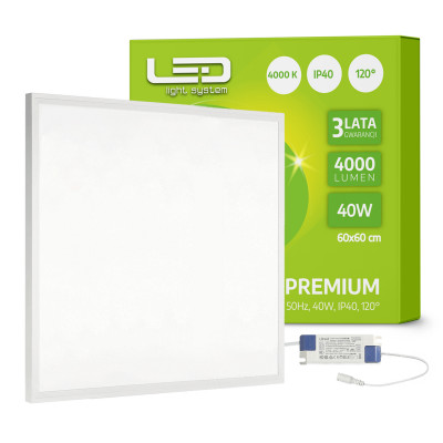 Panel LED 40W 60x60cm...