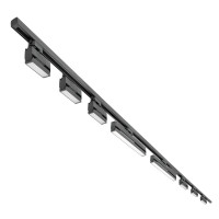 Zestaw Szynowy 3 fazowy szyna 2m + 1m + łącznik prosty + 6x lampy FLEX 12W + 2x lampy FLEX 36W zasilanie + zaślepka CZARNY