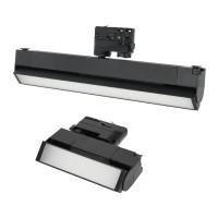 Zestaw Szynowy 3 fazowy szyna 2m + 1m + łącznik prosty + 6x lampy FLEX 12W + 2x lampy FLEX 36W zasilanie + zaślepka CZARNY