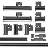 Zestaw Szynowy 3 fazowy szyna 2m + 1m + łącznik prosty + 6x lampy FLEX 12W + 2x lampy FLEX 36W zasilanie + zaślepka CZARNY