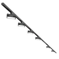 Zestaw Szynowy 3 fazowy szyna 2m + 1m + łącznik prosty + 6x lamp FLEX 12W + zasilanie + zaślepka CZARNY