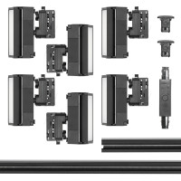 Zestaw Szynowy 3 fazowy szyna 2m + 1m + łącznik prosty + 6x lamp FLEX 12W + zasilanie + zaślepka CZARNY