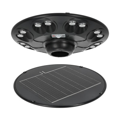 Lampa solarna LED 15W z czujnikiem ruchu i zmierzchu, 1500 lm, na słup – oświetlenie ogrodowe, parkowe, podjazdowe
